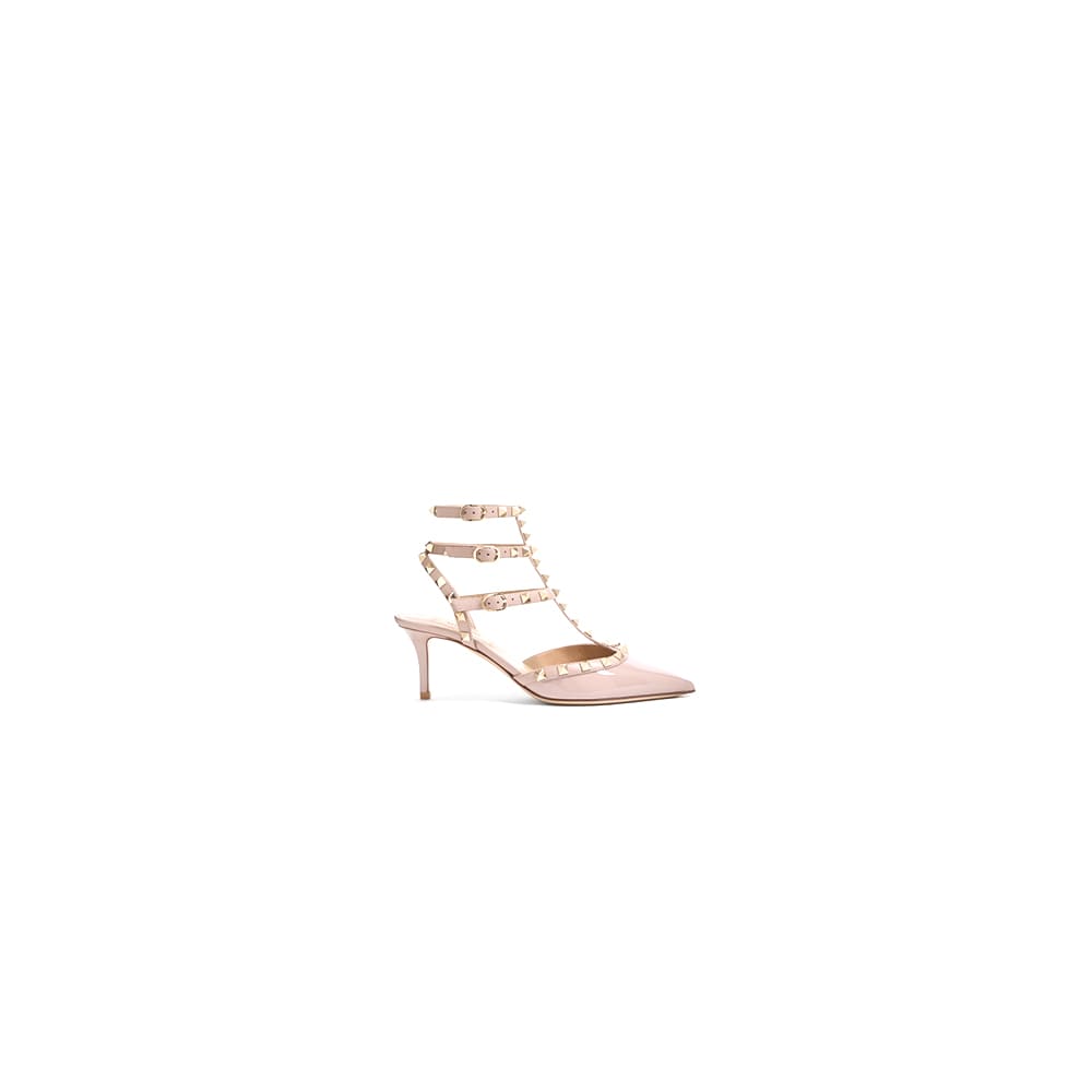VALENTINO ROCKSTUD Wrap-around ankle strap rivet high heels (heel height 6.5 cm)